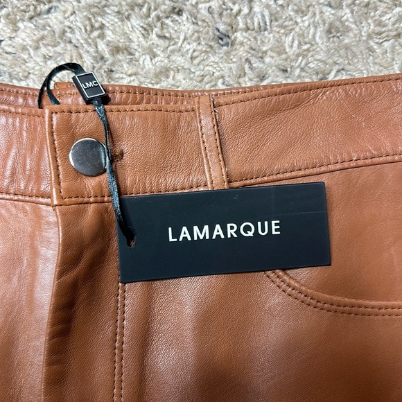 LAMARQUE Adeline Leather Pant Size 28 Tan NWT - Picture 5 of 13